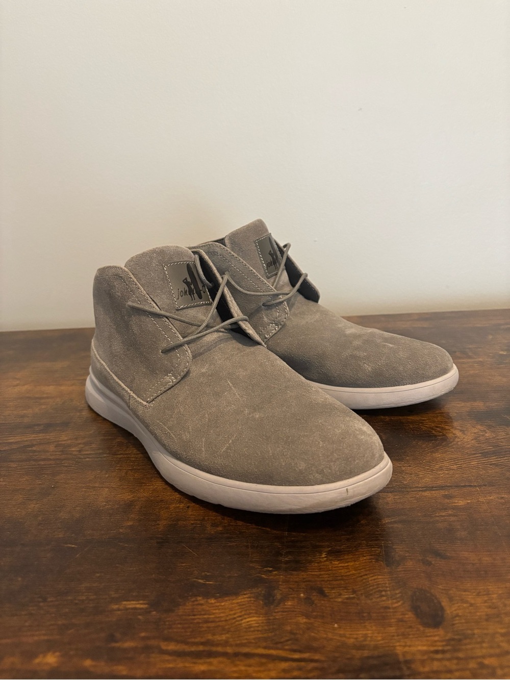 johnnie-O Taupe Suede Chukka Boots